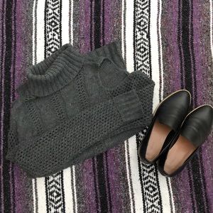 Turtleneck off the shoulder sweater